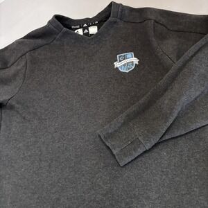 Adidas Men's Large Long Sleeve Training Pullover Black Team Logo